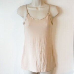 Gap Satin-Trim Camisole Tank Top M Nude 50OFF3